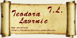 Teodora Lavrnić vizit kartica